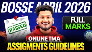 BOSSE TMA April 2026 | How to make TMA in BOSSE | What is TMA | How to Upload BOSSE Assignments