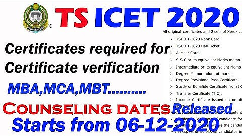 ts icet counselling process|ts icet counselling documents required|ts icet certificate verification