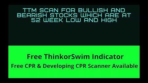 TTM Squeeze Scan for 52 Week High and Low | Identify Bullish and Bearish Stock which are Trending