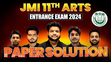 Jamia Class 11th ARTS Entrance Exam 2024 | PAPER SOLUTION | COMPLETE DISCUSSION | ONLINE BATCH