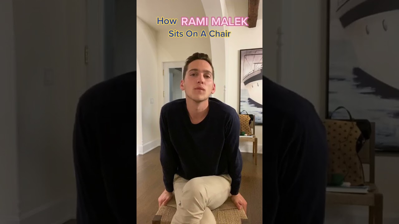 How Rami Malek sits on a chair