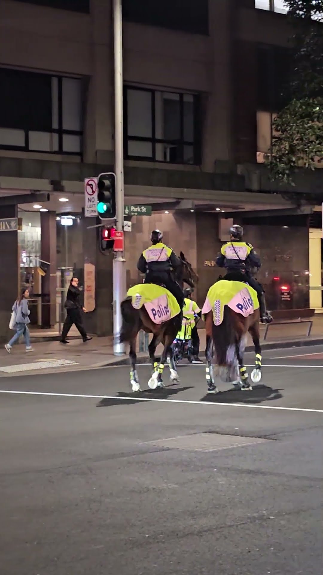 Police Horse Unexpectedly Kicks Deliveryman on Electric Bicycle