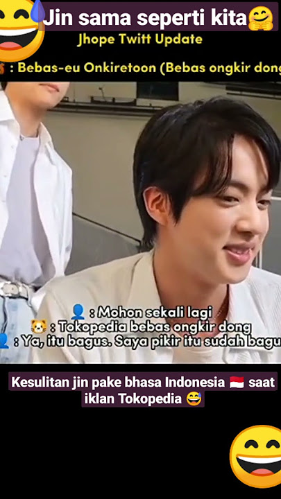 Ketika jin kesulitan pakai bahasa Indonesia 🇲🇨 #bts #btsarmy #jinbts #jin #seokjin