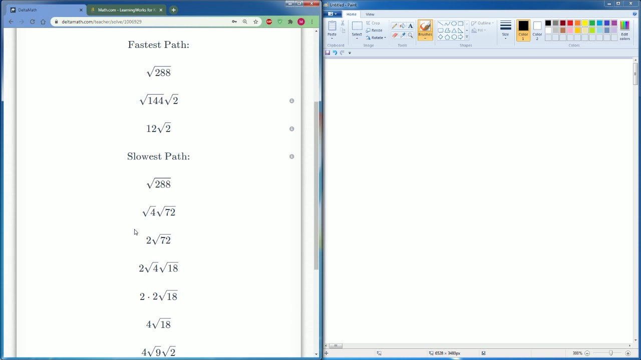 DeltaMath Simplifying Radicals Guided - YouTube