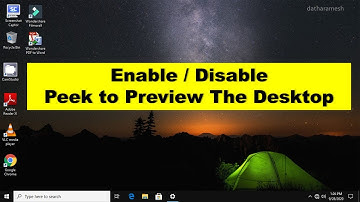 How to Enable Or Disable Peek to Preview The Desktop In Windows 10