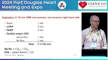 Martin Ugander - Haemodyamics, new imaging tools on the horizon, Port Douglas Heart Meeting 2024