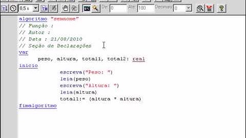 Cálculo de IMC em Logica de Programação