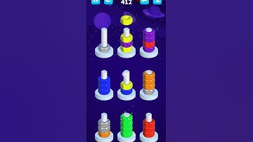 #nutsort hard level 412 challenge complete #games #howtocompletelevel20