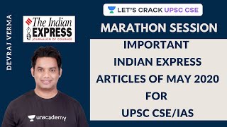 Important Indian express articles of May 2020 for UPSC CSE/IAS | | Devraj Verma