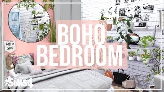 The Sims 4: Room Build | BOHO BEDROOM |   CC Links.