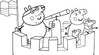 Pintar Desenho da Peppa Pig  Colorir Porquinha Peppa Mamae Pig Papai Pig e  George 