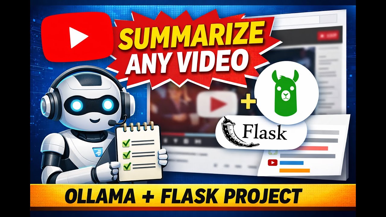 Build a YouTube Video Summarizer using Ollama (Local LLM)  | 