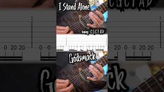 I Stand Alone Guitar Riff by Godsmack w/TABS #guitar #guitarcover #shorts