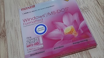 Maxell Super RD Ultra Floopy Disk - Pink 2HD MF2-HD - Windows / MS-DOS Formatted - New Sealed - MGA