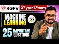 Machine Learning 25 Most Important Topics | RGPV B.Tech 3rd Year 6th Sem