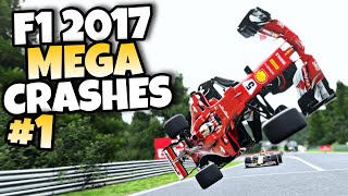 F1 2017 Mega Crashes