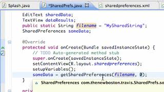 Android Application Development   97   Loading SharedPreferences Data
