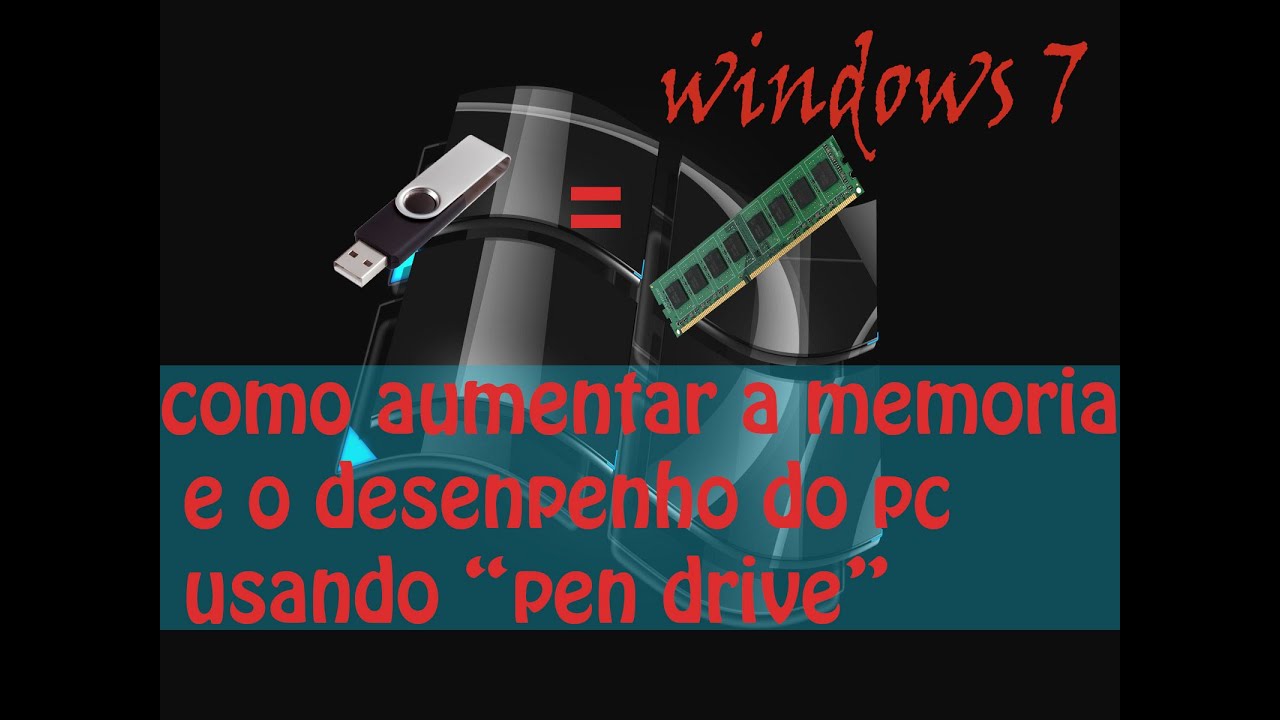 como aumentar a memoria e o desempenho do PC usando Pen drive - YouTube