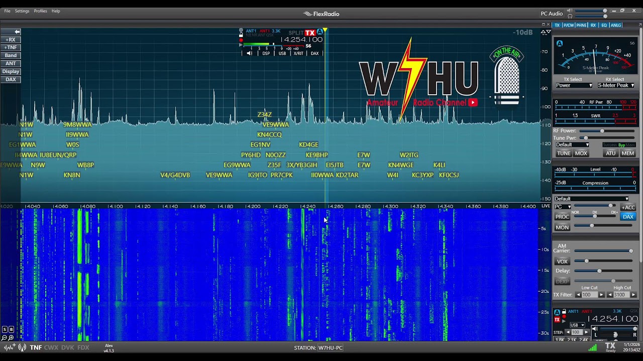 Jan 1st 2026 . FLEX 6500  and SteppIR  dipole