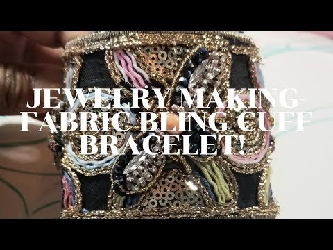 Video: How To Make A Bracelet From Fabric And Rhinestones