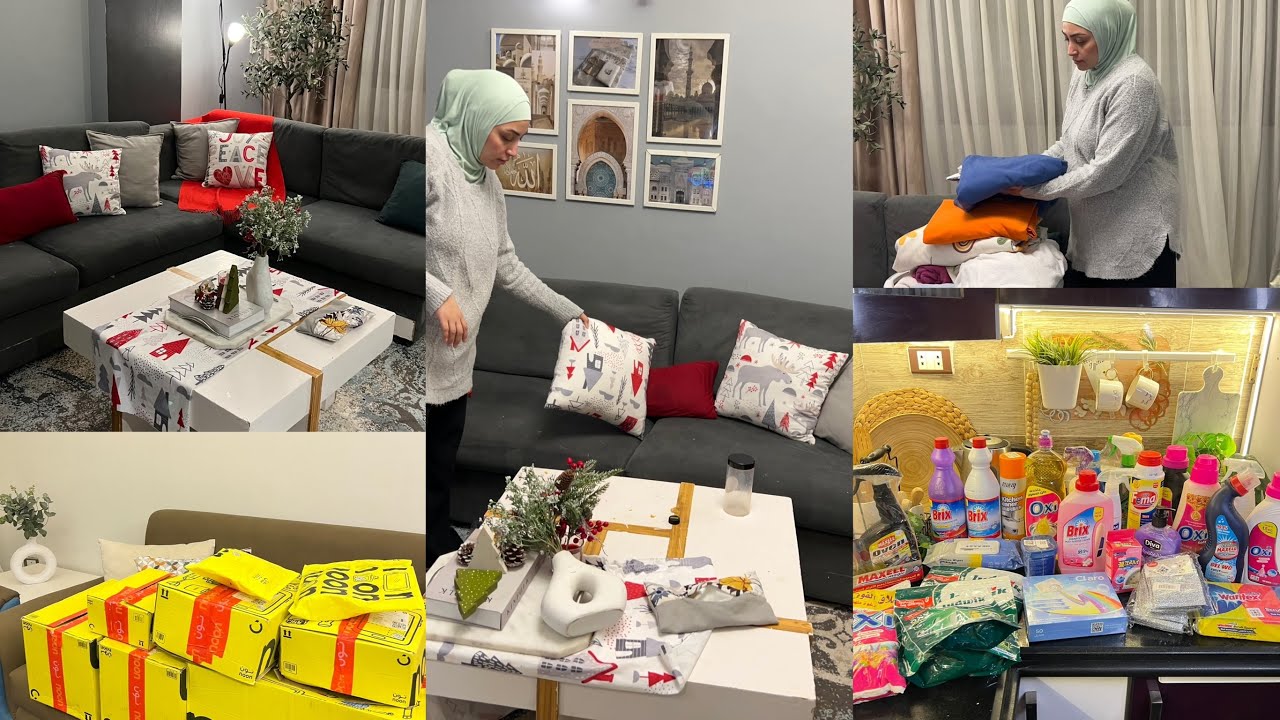 روتين مسائي 👌🌿مشتريات ادوات التنظيف 🫶اكتر حاجه مش بستغني عنها عشان تسهل شغل البيت 