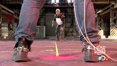 Mythbusters Adam vs Jamie (gun vs knife)