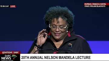 Prime Minister Mia Mottley delivers the 20th Annual Nelson Mandela Lecture