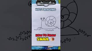 How to Draw Snail 🐌 Kids Drawing #drawing #youtubeshorts #art #shortsfeed #ytshorts #easydrawing