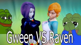 Honey Select 2 - Card - Gwen Tennyson (Ben 10) and Raven (Teen Titans) - Cartoons