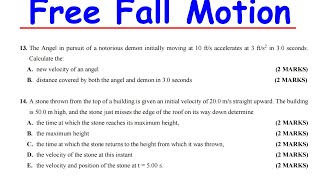 Free Fall Motion