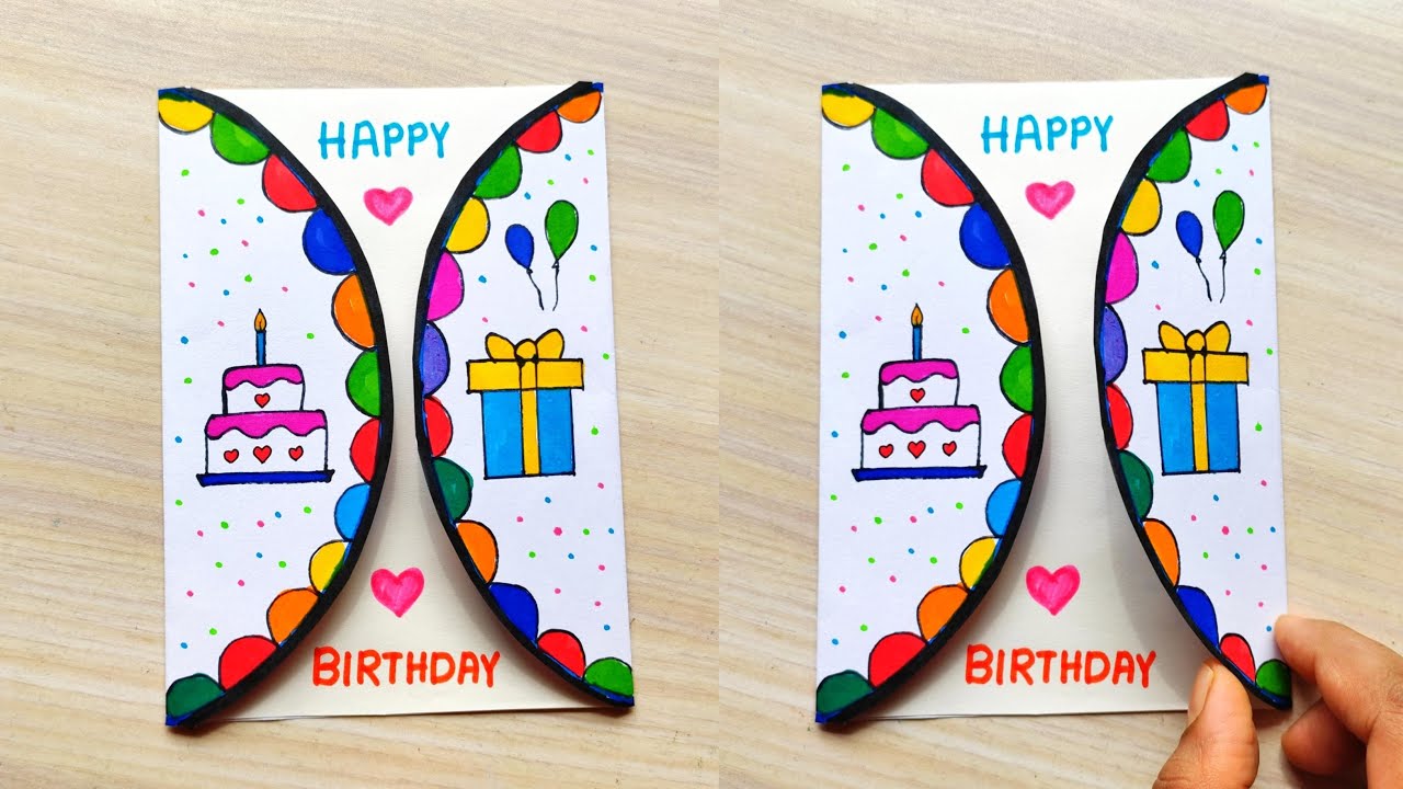 White Cotton Cards E126 Outils De "Happy Birthday" Carte D