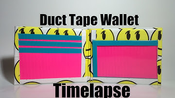 Smiley Face Bifold Duct Tape Wallet Timelapse!!