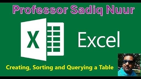 Chapter 6: Excel Creating Sorting and Querying a Table Using Microsoft Excel 365