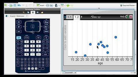 Scatter Plot and Correlation Coefficient in TI-Nspire