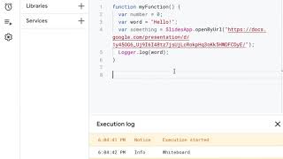 Variables in Apps Script