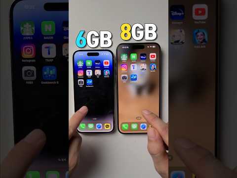 아이폰15프로 <strong>램</strong> 8gb VS <strong>램</strong> 6gb 그 차이는? #shorts ram