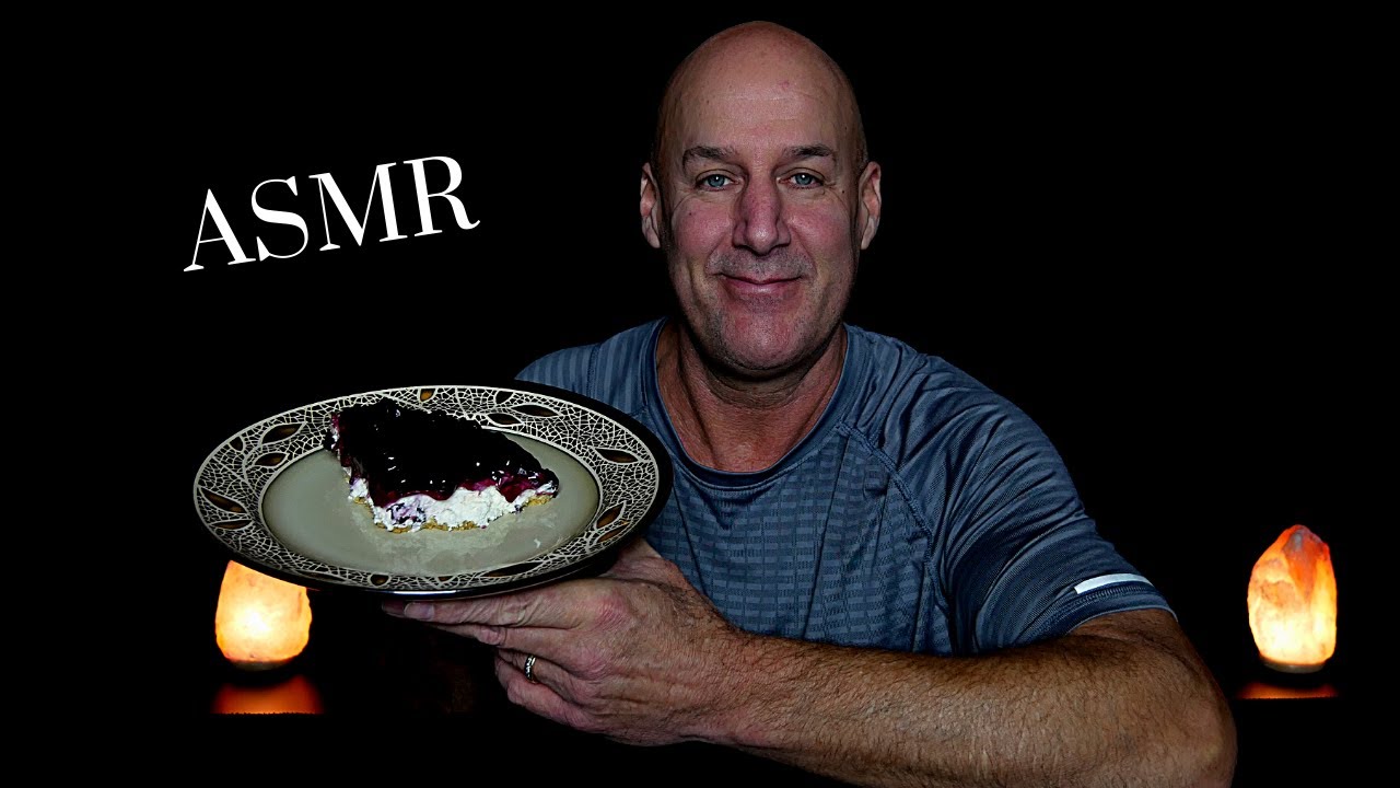 ASMR: DELICIOUS HOMEMADE BLUEBERRY CHEESECAKE (EATING SOUNDS) SOFT SPOKEN