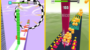 Cube Surfer Vs Stack Colors : Gameplay Walkthrough Part 7 - Level 1-9999 All Level (iOS, Android)