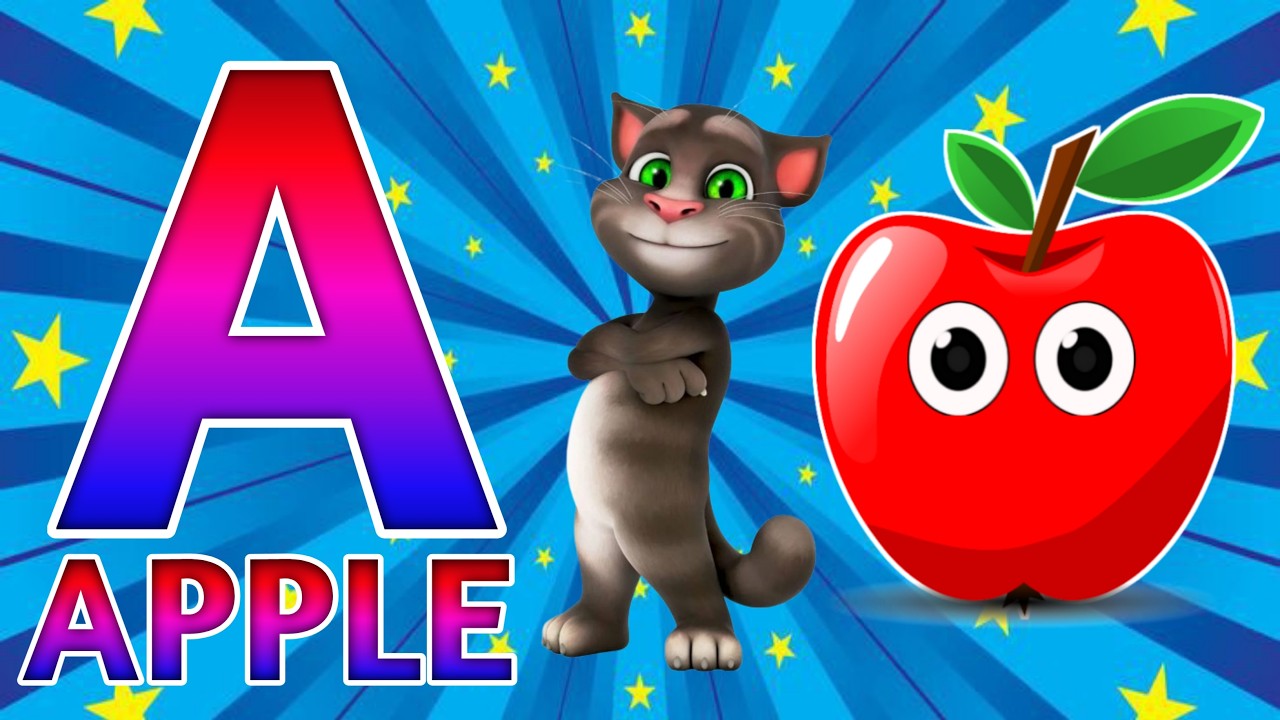 Phonics Song 2 with TWO Words in 3D - A For Apple🍎🍏- ABC Alphabet Songs with Sounds for Children's
