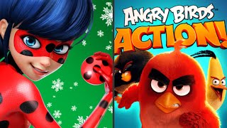Miraculous Ladybug e Chat Noir 🐞 UNLOCK CAT WALKER! VS Angry Birds Action 🐤 screenshot 2
