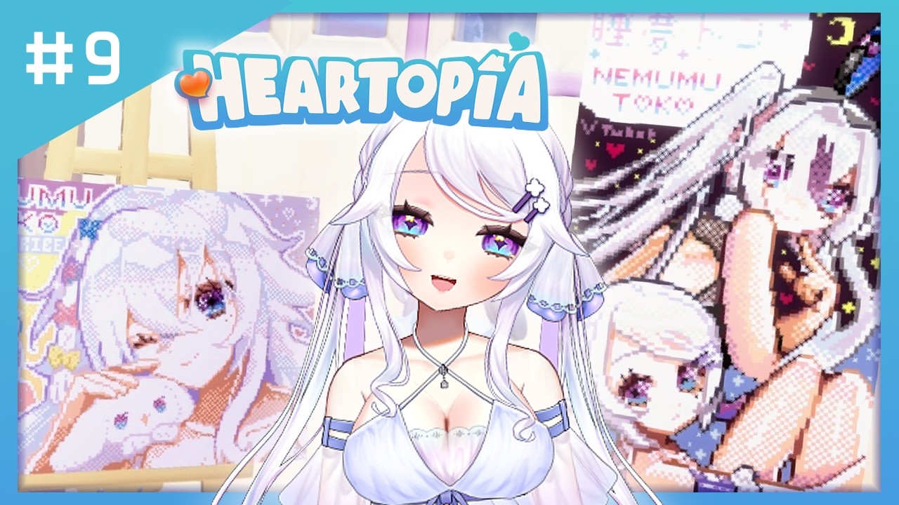 【ハートピア】#9| いろいろきてる！見て回ってお絵かき部するぞ～❣【ハートピアスローライフ/HEARTOPIA】 #vtuber #新人vtuber #トコのまオンエア