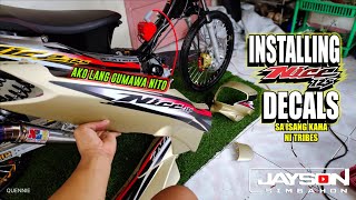 INSTALLING DECALS SA RESERBANG KAHA NI TRIBES | RS 125 | NICE 125