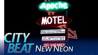 City Beat:  Old Motel Neon Signs Light Up Las Vegas Boulevard At Night