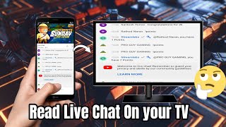 How to read live chat | On TV | Android TV | Read live chat | YouTube screenshot 2