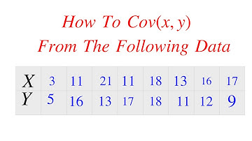 How To Find Covariance between x and y data || Probability and Statistics Solved Problem