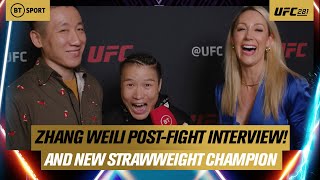 "I'm Going To Eat Ice Cream!" 🍦 The New Champ Zhang Weili's Got Her Priorities Right 🤣