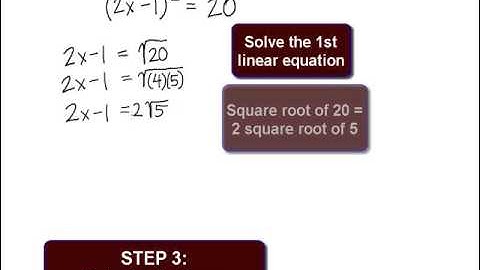 College Algebra - Solve a Quadratic by Square Root Method Example 3