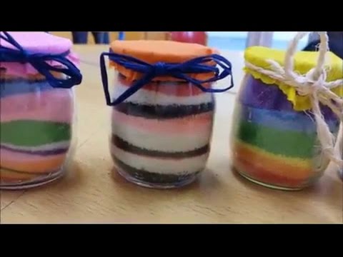 Pots en sable coloré Tutoriel YouTube