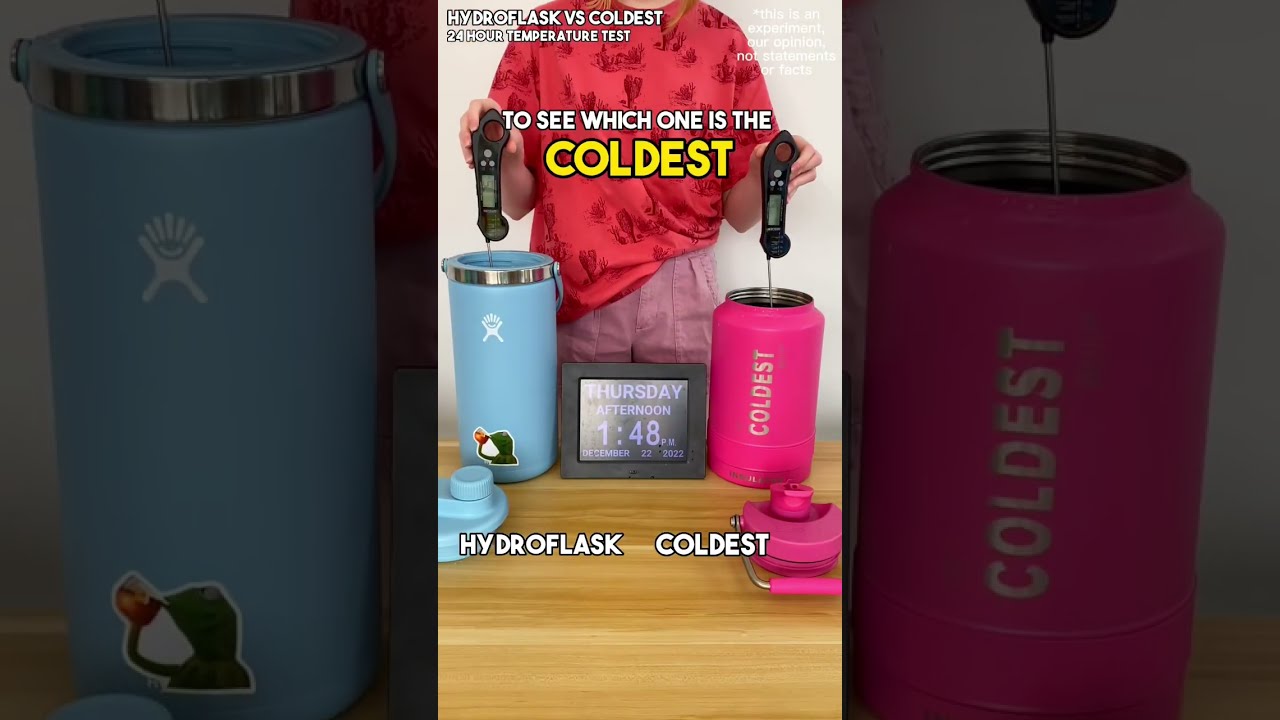TEMPERATURE TEST Hydroflask Vs COLDEST WHO WON Bottle Coldest Water