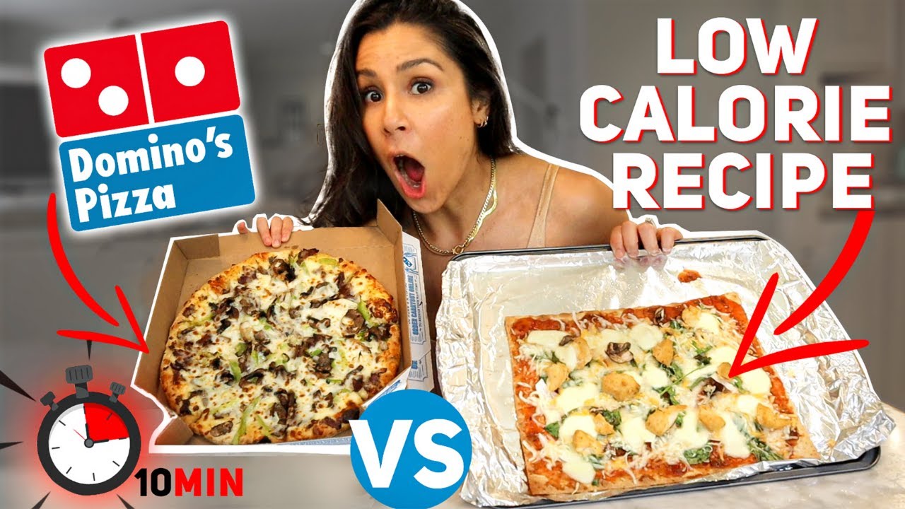 EASY LOW CALORIE PIZZA VS DOMINOS - YouTube